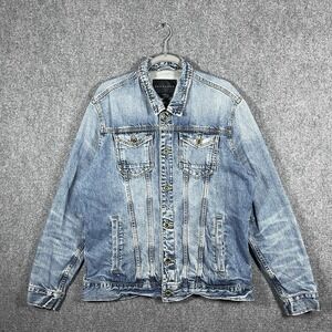 Sean John Mid Wash Denim Jacket 100% Cotton Size Large #1965